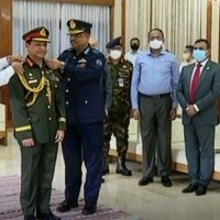 জেনারেল র‌্যাংক ব্যাজ পরানো হলো নবনিযুক্ত সেনাপ্রধানকে