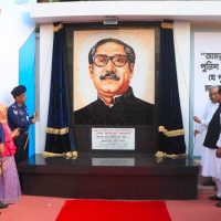 মাদারীপুরে বঙ্গবন্ধুর মু্রাল, মুক্তিযুদ্ধ ও পুলিশ টেরাকোটা  উদ্বোধন