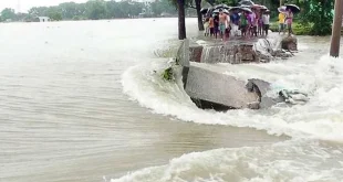 বিপদসীমার ওপর দিয়ে প্রবাহিত হচ্ছে ৯ স্টেশনের পানি