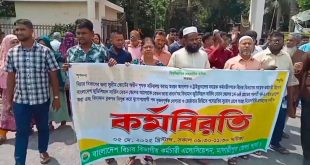 মাদারীপুরে আদালতের কর্মচারীদের কর্মবিরতি