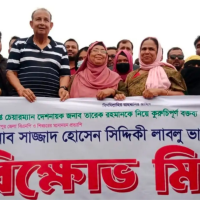 দেশ বিরোধী ষড়যন্ত্রের প্রতিবাদে সাজ্জাদ হোসেন সিদ্দিকী লাবলু’র নেতৃত্বে শিবচরে বিক্ষোভ মিছিল 