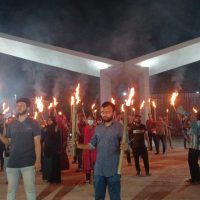 প্রকৌশল শিক্ষার্থীদের ওপর পুলিশি হামলার প্রতিবাদে বেরোবিতে মশাল মিছিল