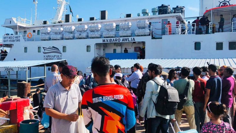 কক্সবাজার থেকে সেন্টমার্টিন নৌরুটে জাহাজ চলাচল পুনরায় শুরু