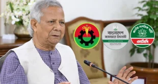 প্রধান উপদেষ্টার সঙ্গে বিএনপি, জামায়াত ও এনসিপির বৈঠক